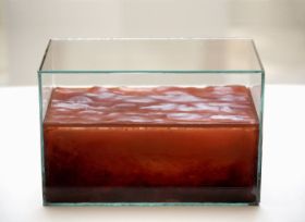 Mar Rojo, 2007 Cristal , resina y óleo 22 x 34 x 20 cm