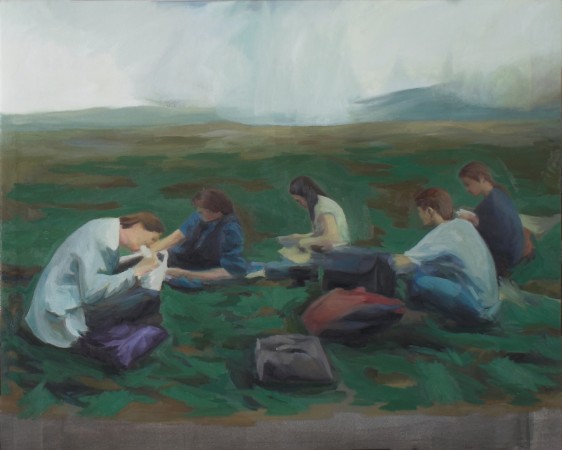 Desayuno en la hierba, 2007 Oleo 130 x 162 cm