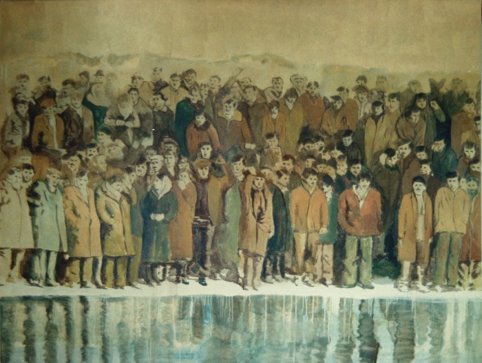 La orilla de Azerbayán, 1990. Acrílico/lienzo 175 x 229 cm