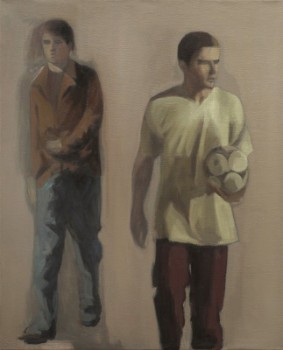 Jóvenes con balón, 2008 Óleo 81 x 65 cm