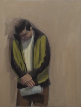 Hombre con papel, 2008 Óleo 81 x 60 cm