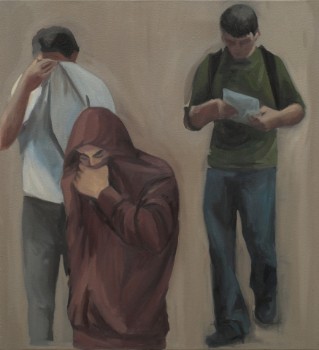 Tres figuras I, 2008. Óleo 81 x 73 cm